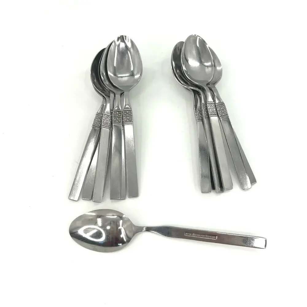 Japan Northland Staintess flatware set Danish Fling floral pattern